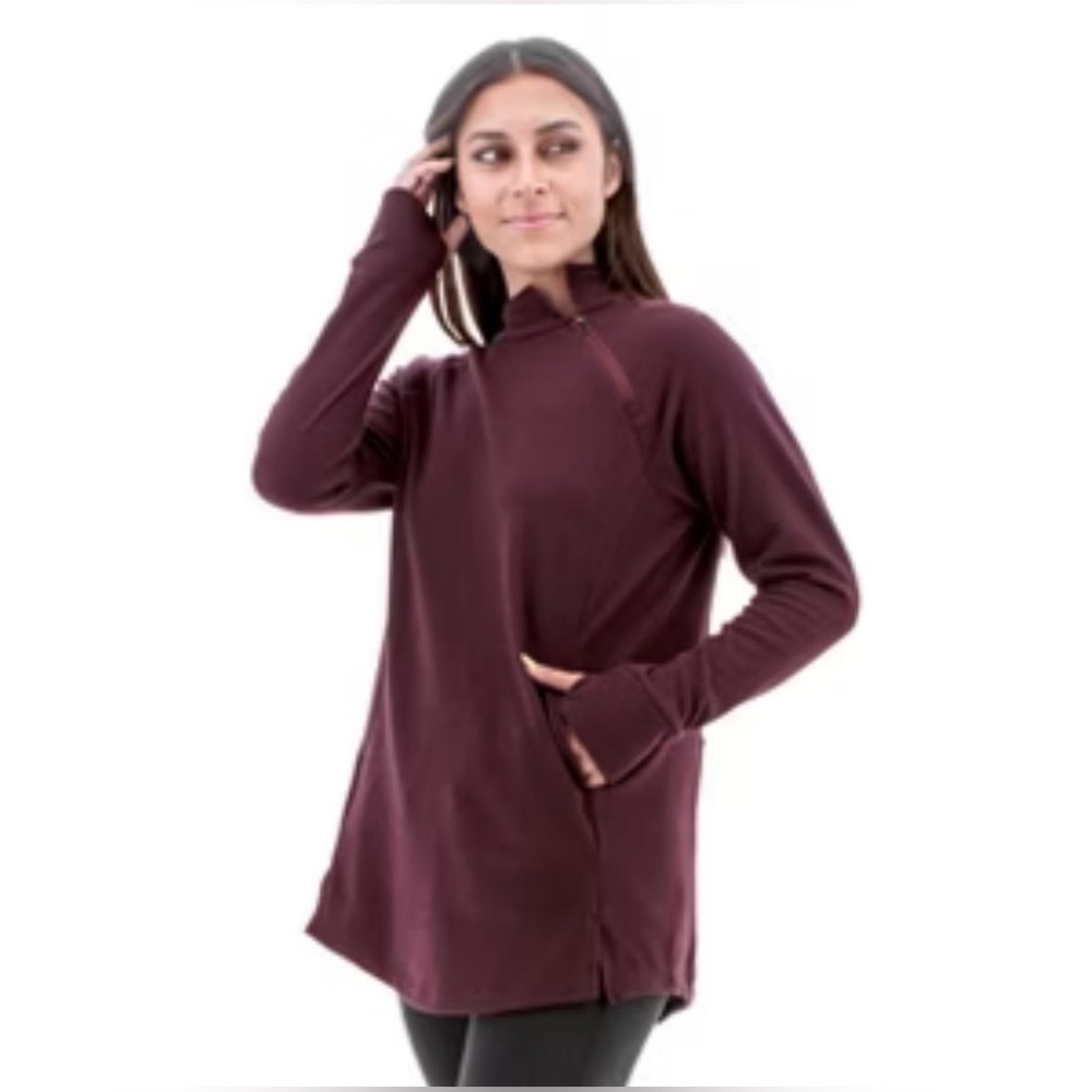 Tahari Maroon Half-Zip Pullover - image 2